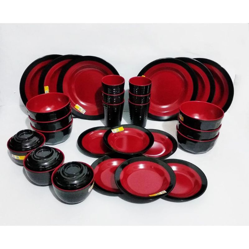 SET PIRING MAKAN MELAMIN 27 PCS - GOLDEN DRAGON MELAMIN
