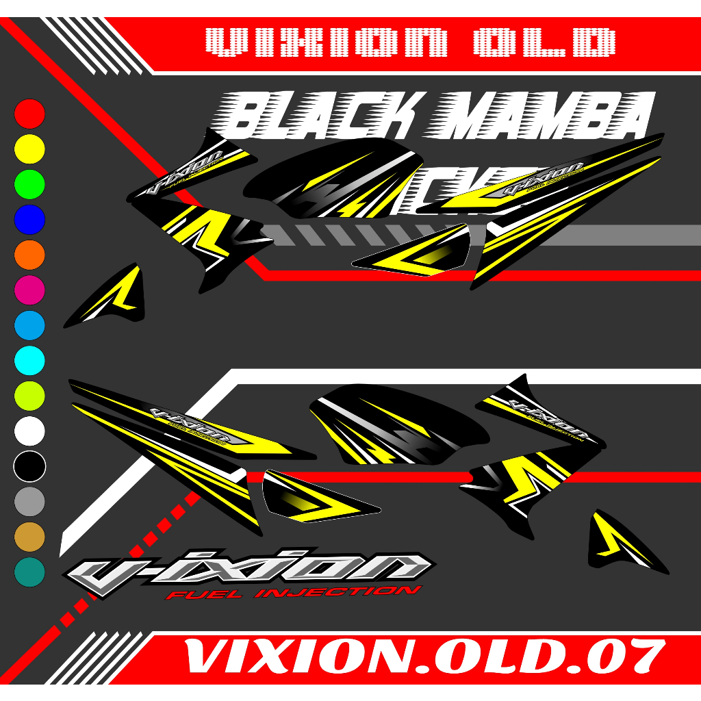 Sticker Striping VIXION OLD Decal Stiker list variasi yamaha VIXION OLD code 07