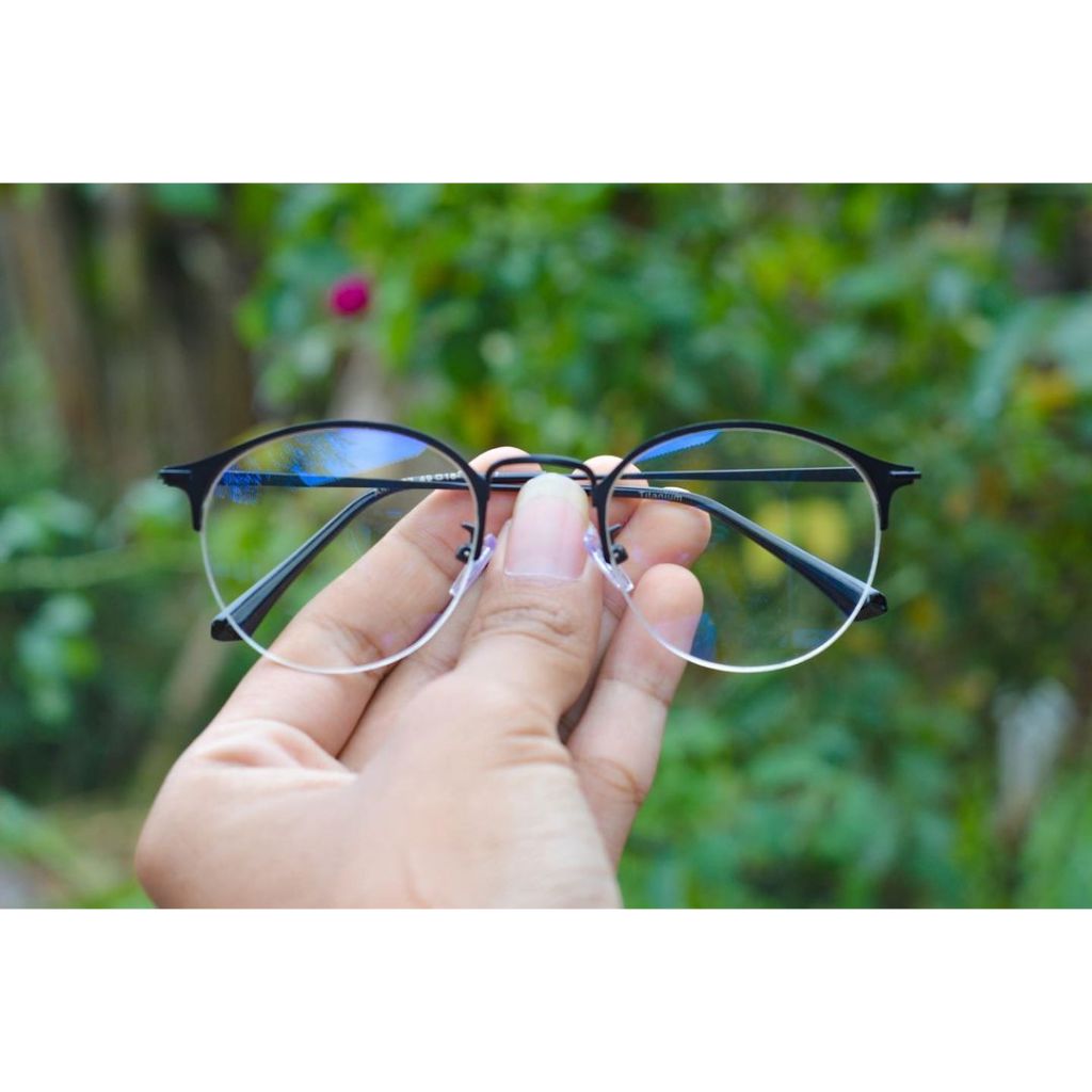 kacamata bulat gantung besi fashion kaca mata antiradiasi anti radiasi 1303