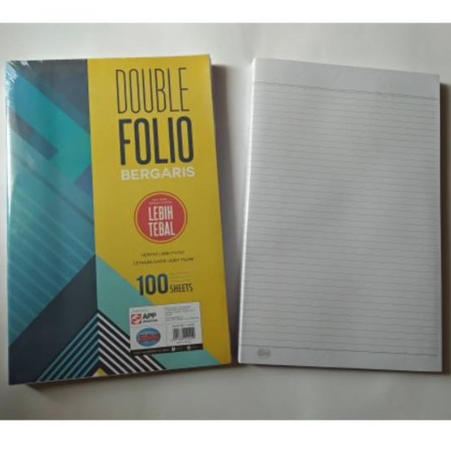

KERTAS FOLIO BERGARIS I DOUBLE FOLIO ISI 100 LEMBAR