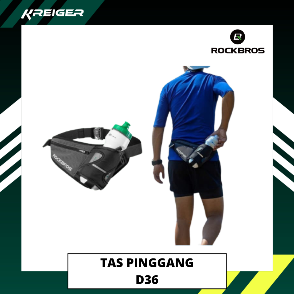 Tas Pinggang Sepeda Rockbros D36 Bicycle Bike Waist Bag Gowes Roadbike Seli Lipat Gunung MTB Anti Ai