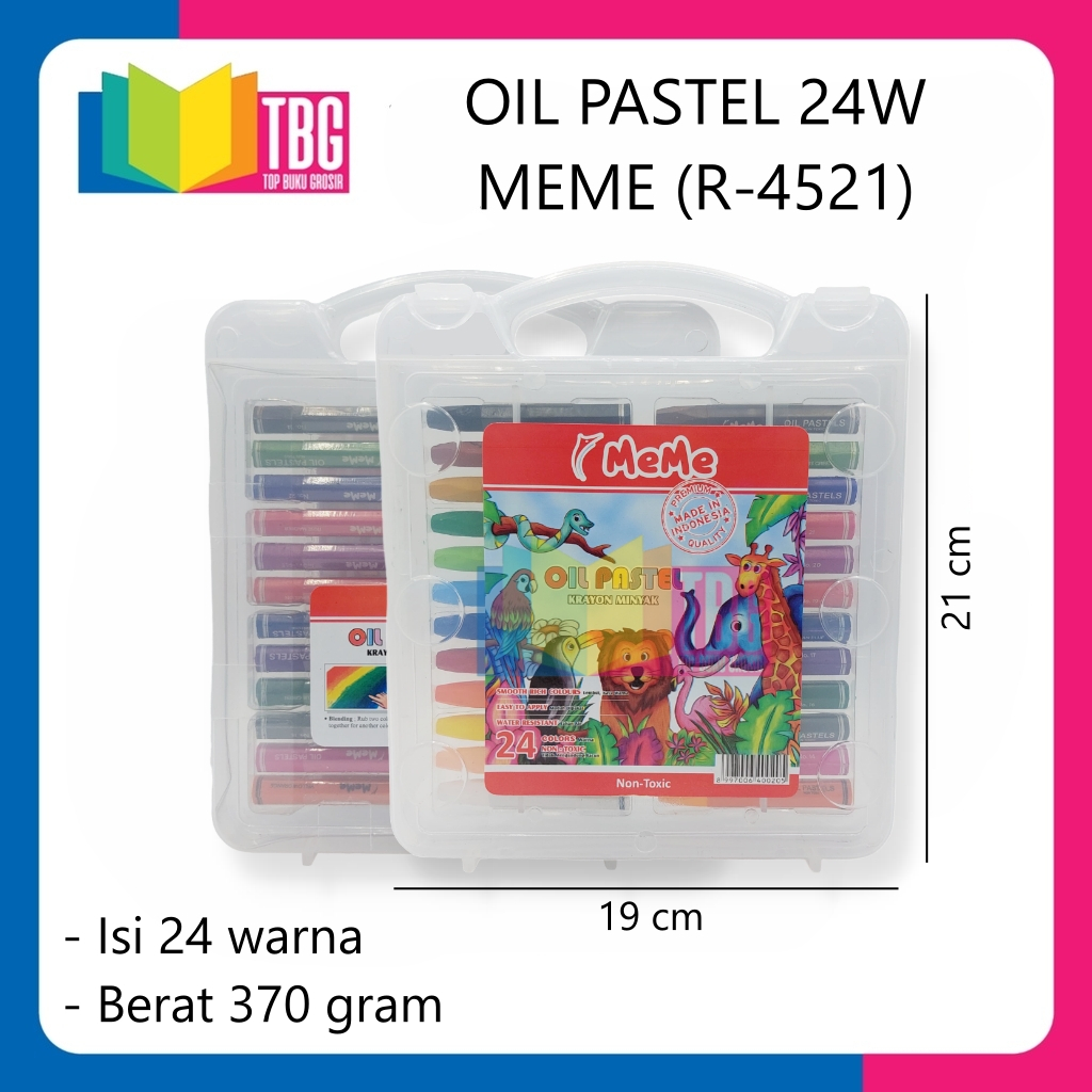 

1 SET OIL PASTEL 24W MEME CRAYON KRAYON 24 WARNA ALAT MENGGAMBAR MEWARNAI (R-4521)