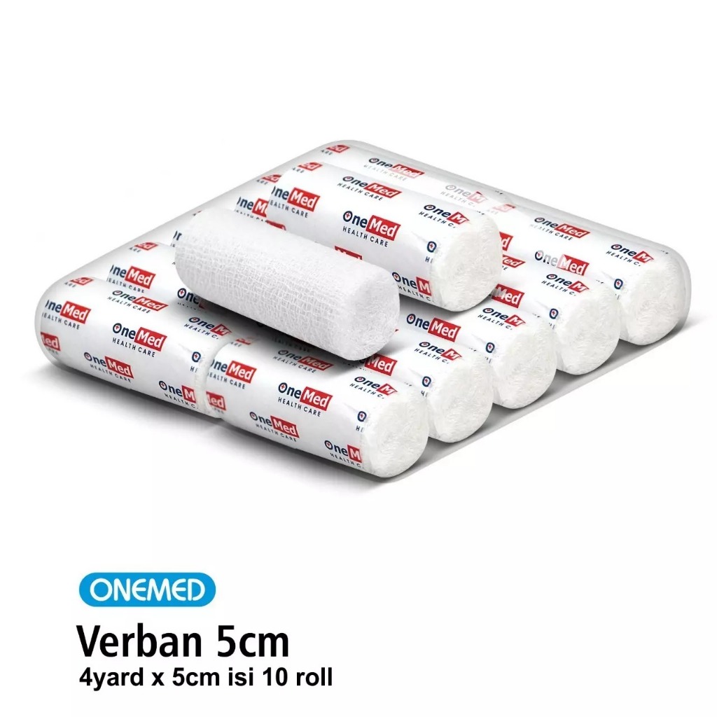 ONEMED | Verban Kasa Hidrofil Steril | Perban Pembalut Luka Hidrophyl | Kasa Perban Gulung Roll | P3