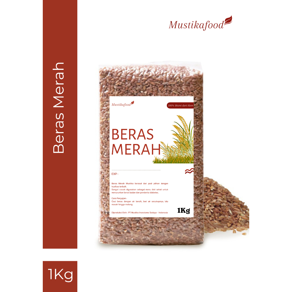 

Mustikafood Beras Merah 1 Kg Authentic Pure