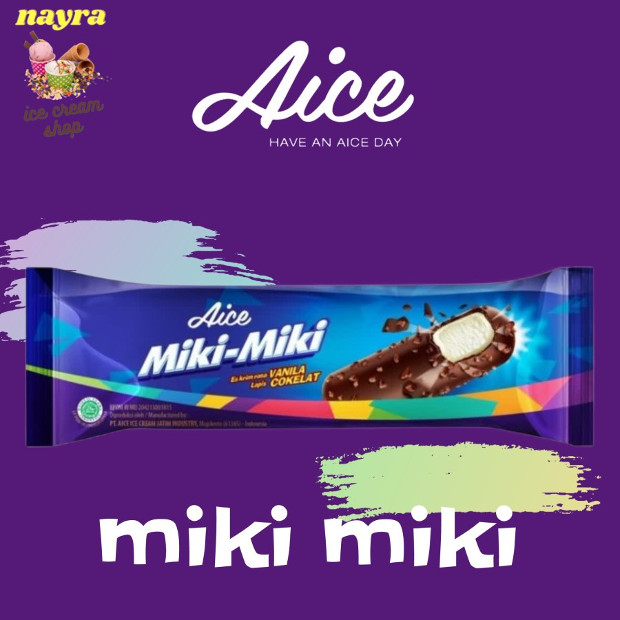 

Aice Miki Miki Vanila Coklat Stick Double Choco Es Krim