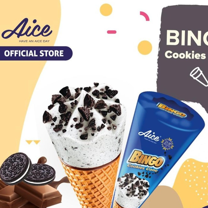 

Aice Bingo Cookies Cone Es Krim