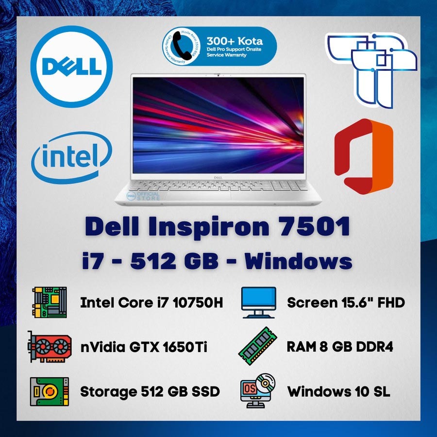 Laptop Dell Notebook Inspiron 15 7501 - i7 - 512 GB SSD - WIN - nVidia
