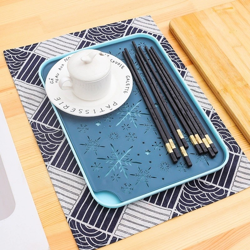 MH - nampan plastik 2 lapis pengering - tray gelas - tirisan serbaguna NP02