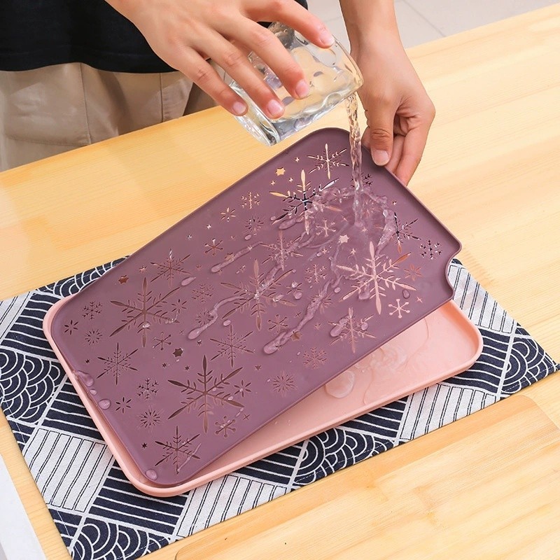 MH - nampan plastik 2 lapis pengering - tray gelas - tirisan serbaguna NP02