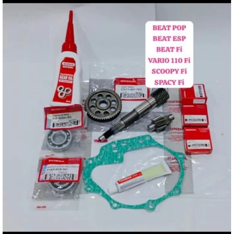 GIGI GIR RASIO CVT BEAT Fi BEAT POP BEAT ESP VARIO 110 Fi SCOOPY Fi SPACY Fi HONDA K81 SET LAHER OLI
