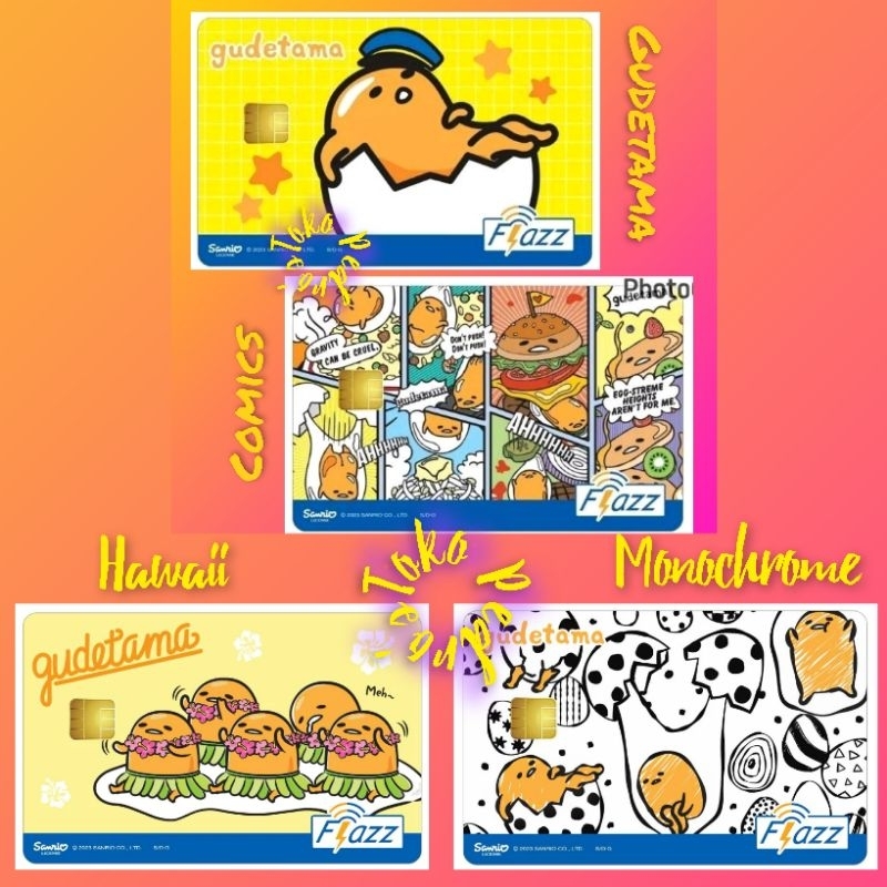 Kartu Flazz BCA Gen2 / Gen 2 Limited ED - Character GUDETAMA ORI Like eMONEY eTOLL Tapcash Or Brizzi