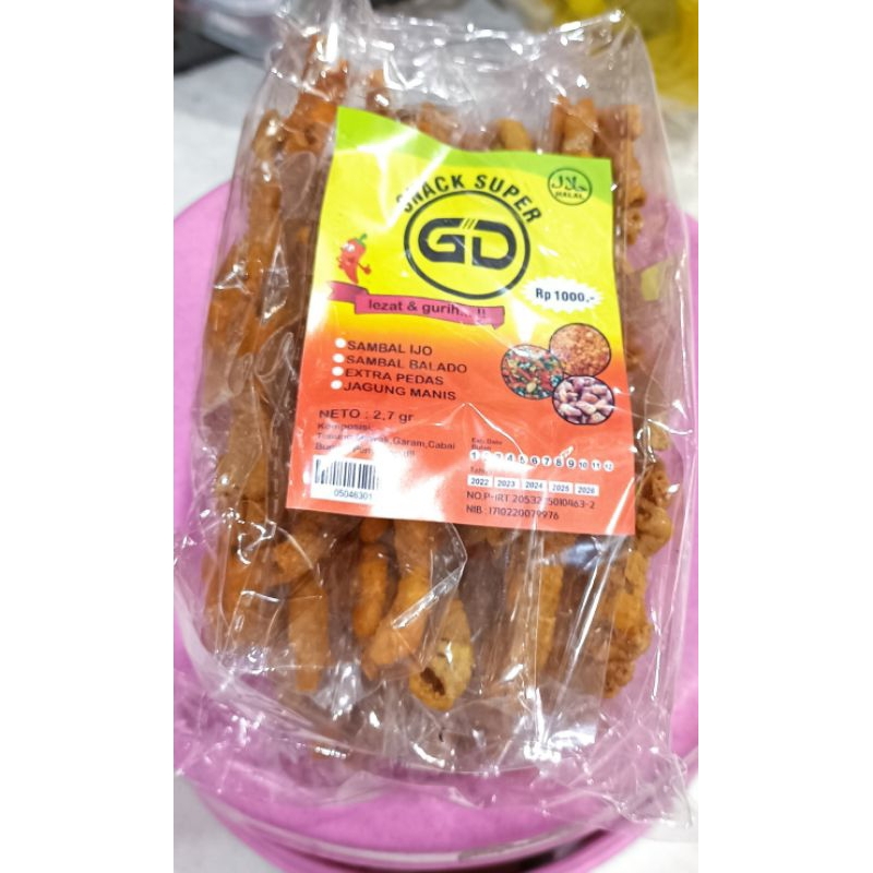 

Snack Super GD Kerupuk Usus 1 Pack Isi 12 Pcs