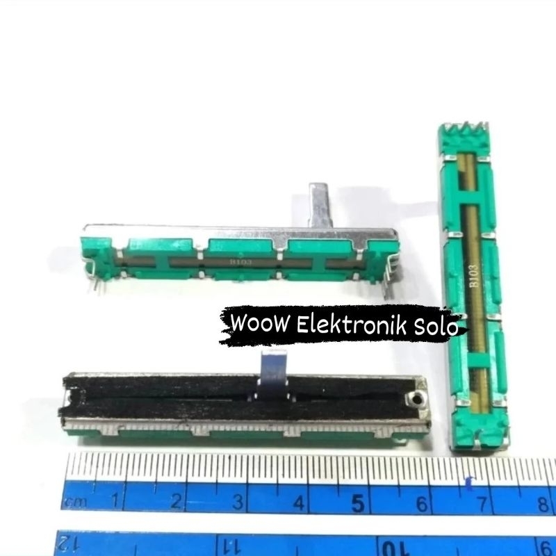 Potensio Geser Panjang 6cm B10K 4-2pin Warna Hijau