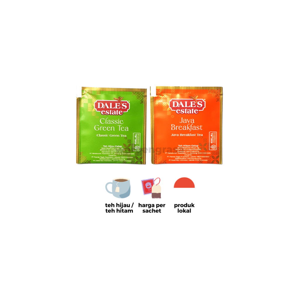 

Dale Estate Teh Hijau & Teh Hitam - Green Tea / Java Breakfast