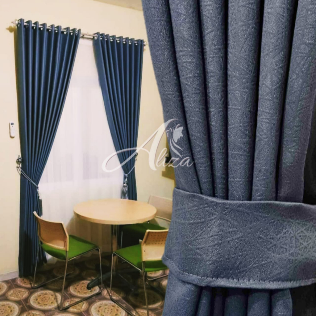 Gorden polos bagus tebal mewah model minimalis terbaru, gorden lengkap pintu dan jendela