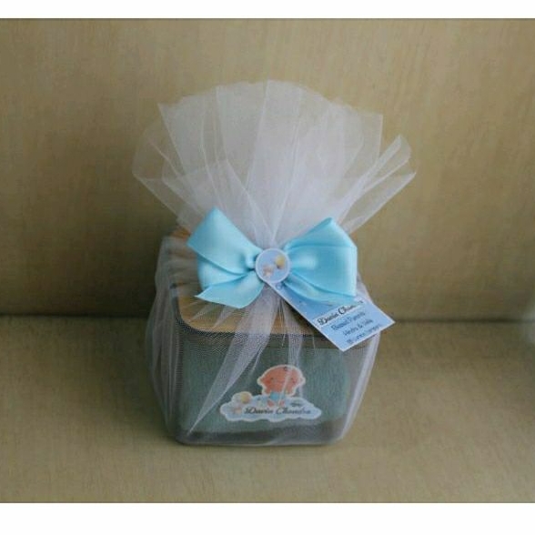 Souvenir baby , souvenir box tissue acrilic , baby hampers , souvenir handuk