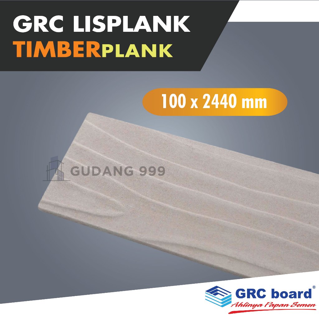 LISPLANK GRC 10cm x 2.44m / TIMBERPLANK URAT KAYU / LISPLANG