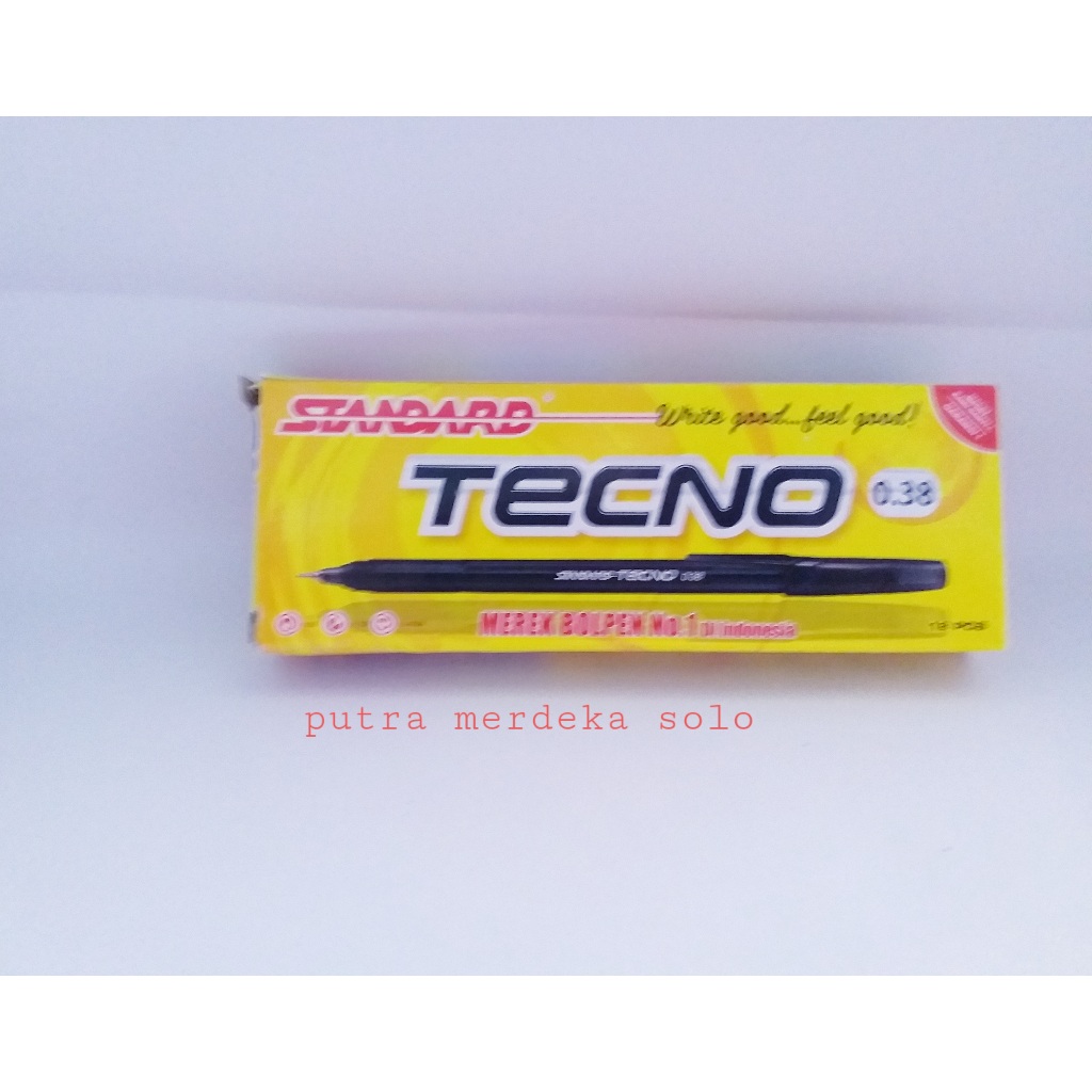 

Ballpoint, Bolpen, Pulpen Standard Tecno Hitam 0.38 mm