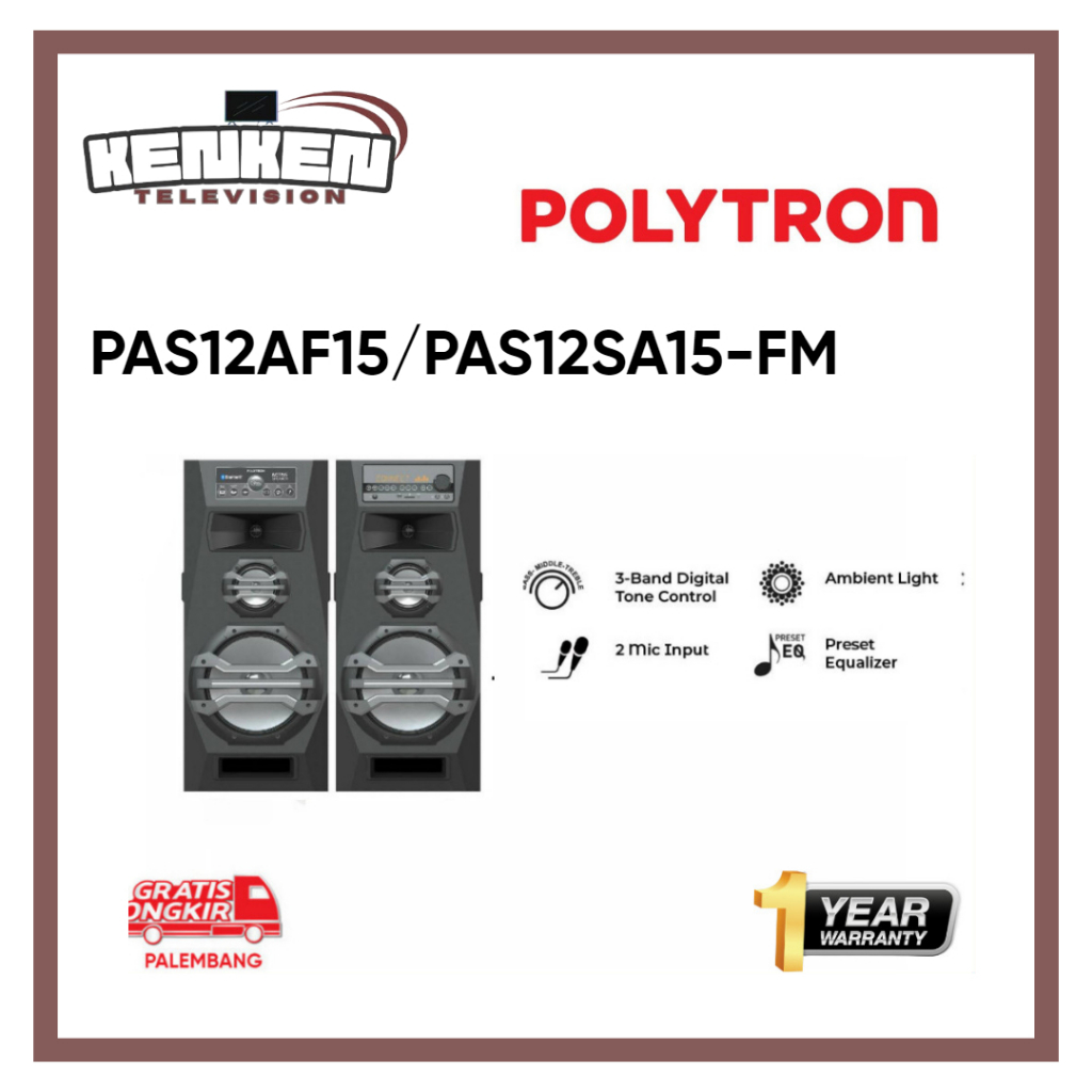 Speaker Bluetooth Polytron PAS12AF15/PAS12SA15-FM Speaker Polytron