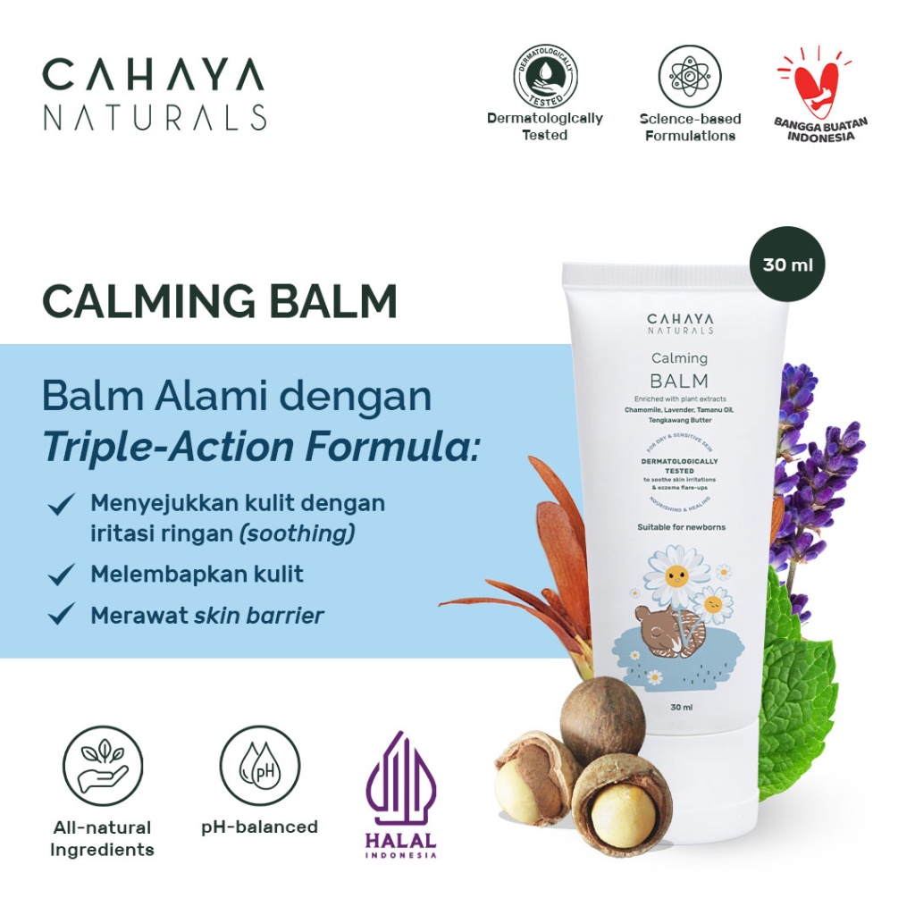 Calming Balm (Eczema & Rash Cream) 30 ml Cahaya Naturals - Salep Gatal dan Diaper Cream