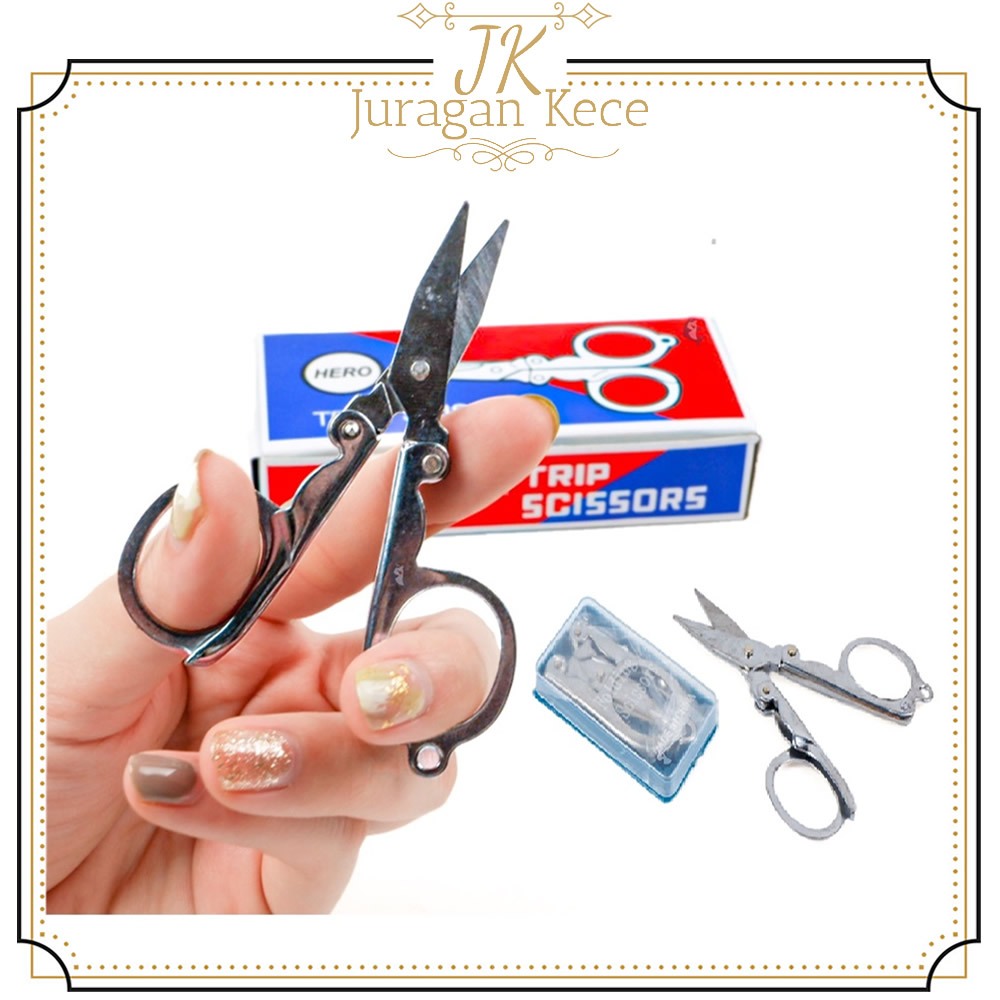

Gunting Lipat Mini Folding Trip Scissors Saku Hero Stainless Steel