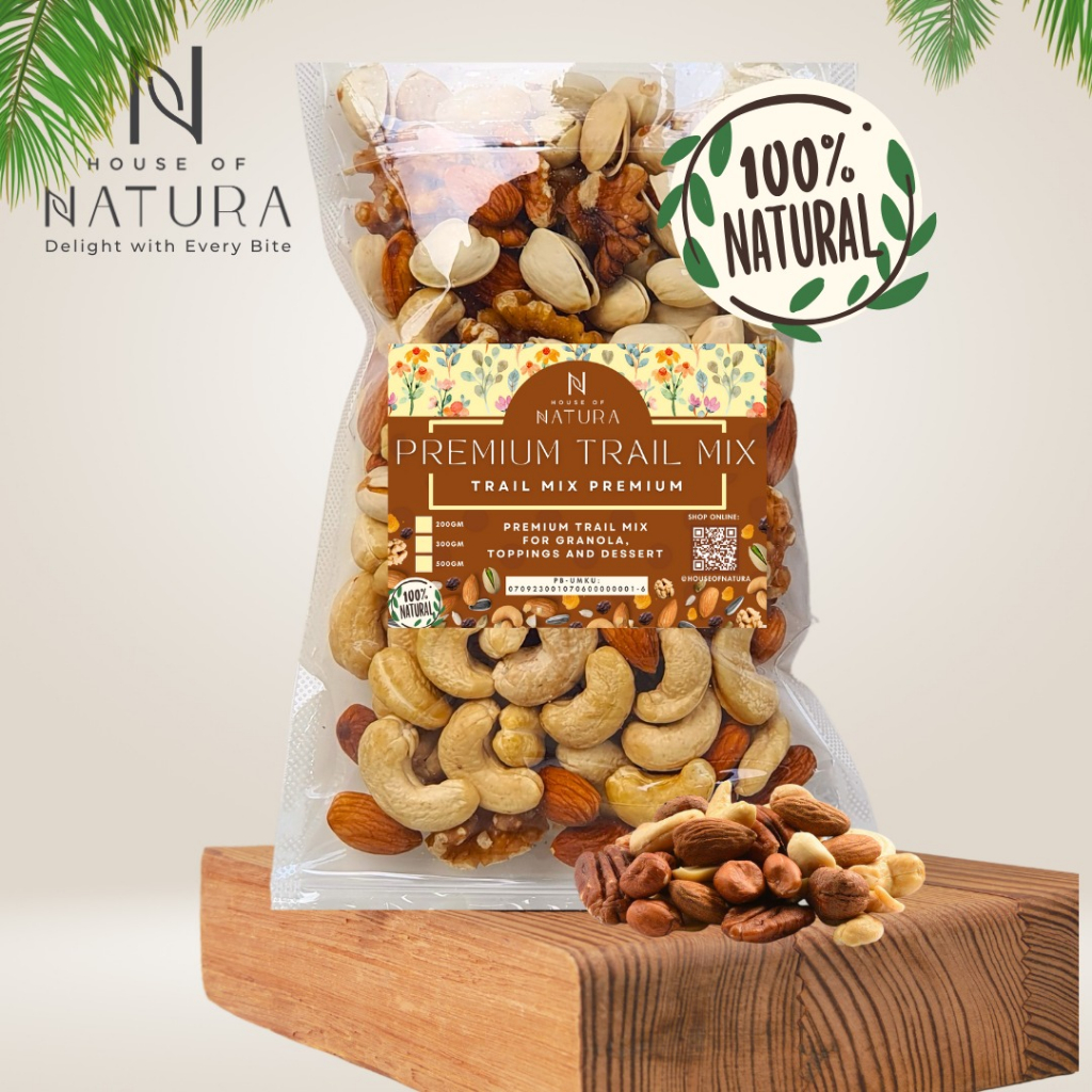 

Trail Mix Premium (250gr/500gr/1kg) – Camilan Sehat, Rendah Gula & Garam, Cocok untuk Snacking!