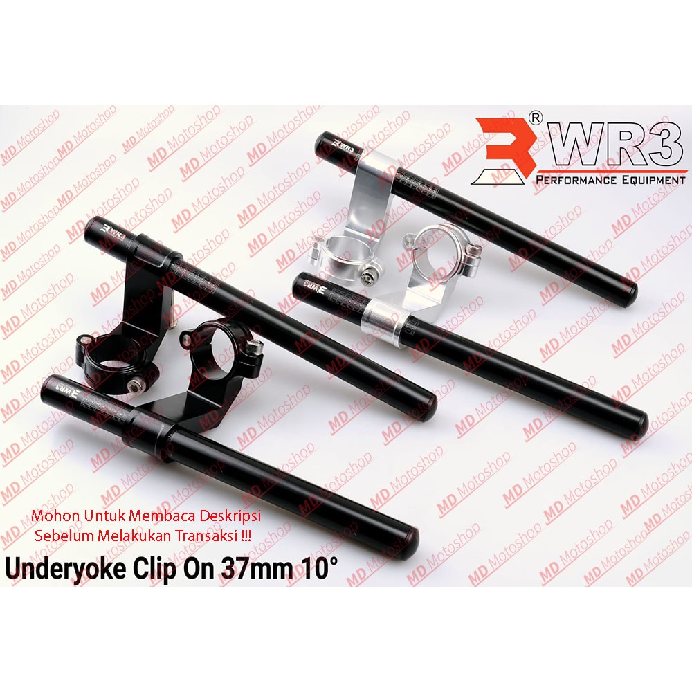 Stang Underyoke Clip On / Stang Jepit WR3 37mm Ninja 250 FI / Karbu