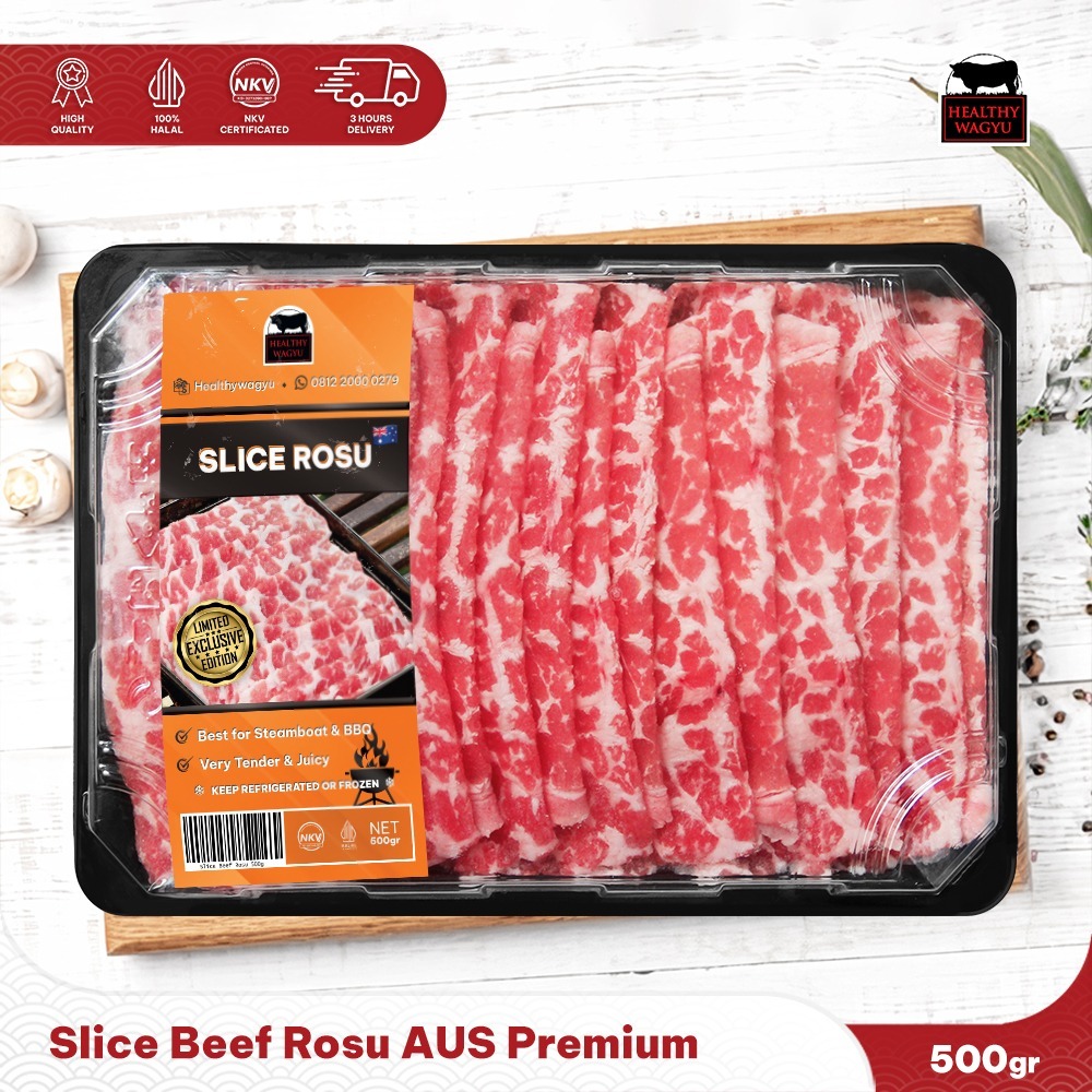 

Slice Beef Rosu 500gr Healthy Wagyu