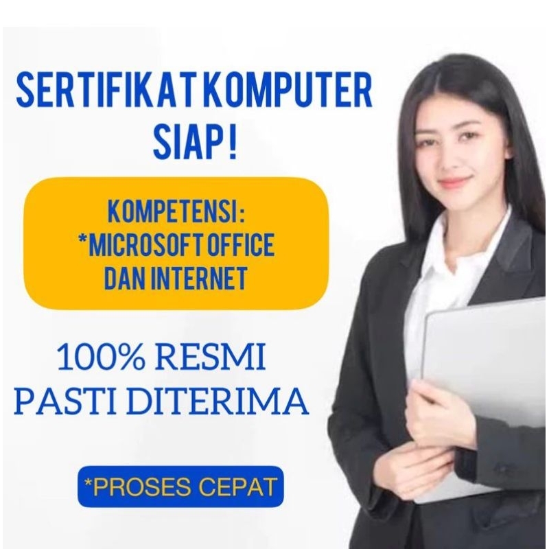 Sertifikat Komputer Office Penunjang Lamaran kerja