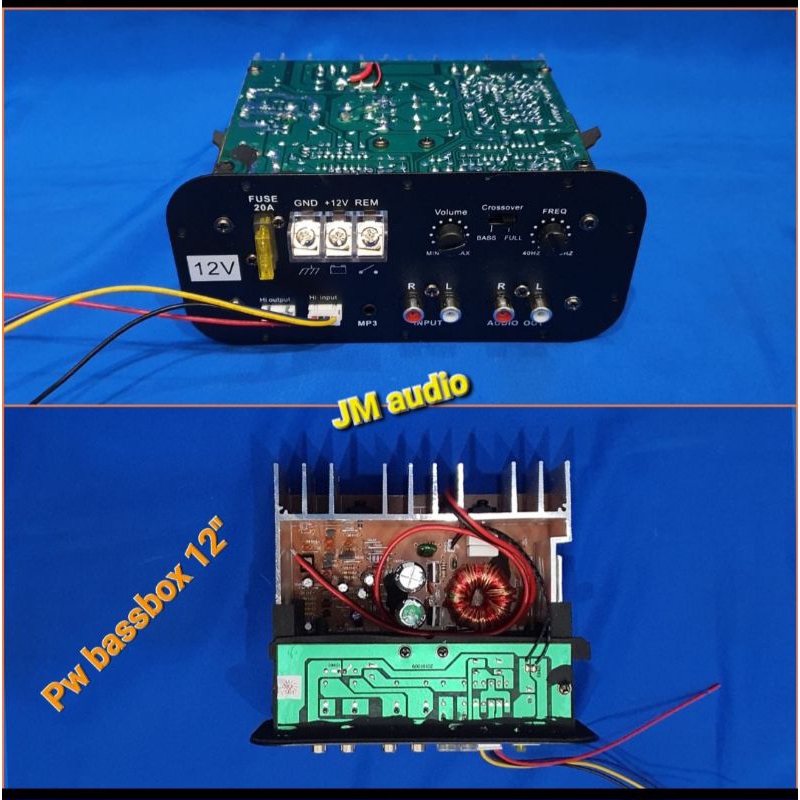 Power kit bass tube Aktif DC 12volt buat angkat subwoofer 12inch max 450watt