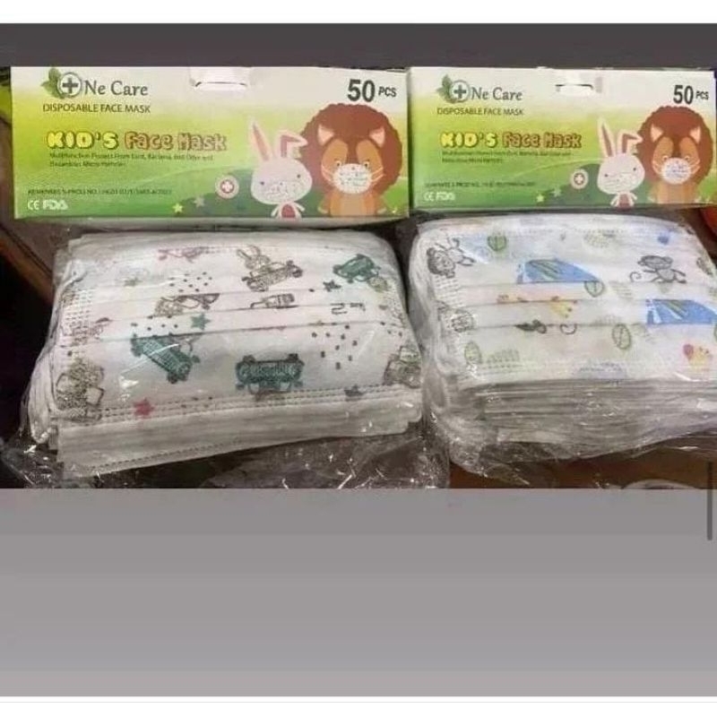 Masker Anak 50pcs / Masker Anak Motif / Masker 3 ply Anak