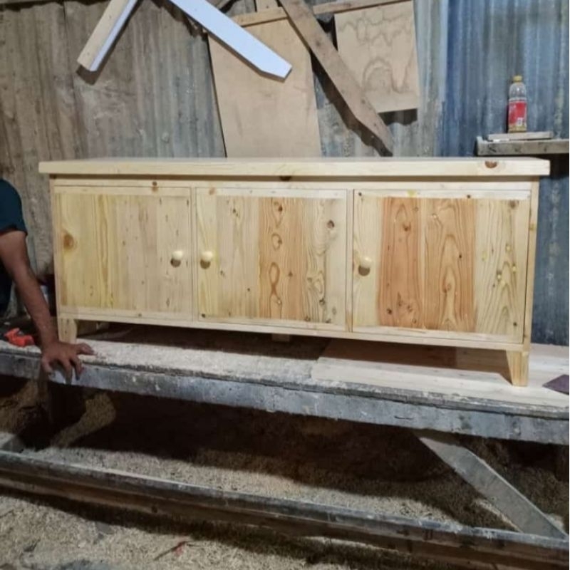 Bufet minimalis kayu jati belanda