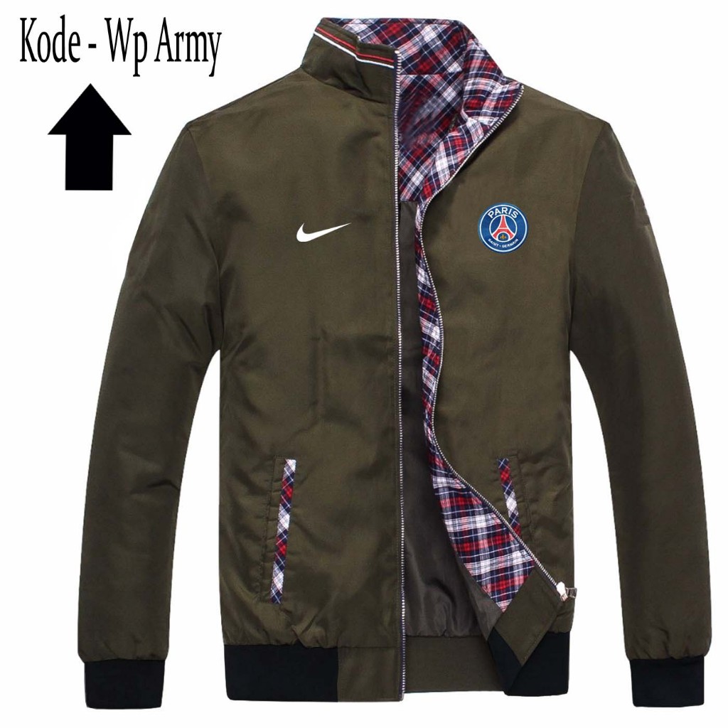 Bisa Custom Jaket Tebal Pria Motor PSG/Jaket Parasut Pria/Jaket Pria Keren/Jaket Cowok/Jaket Pria De