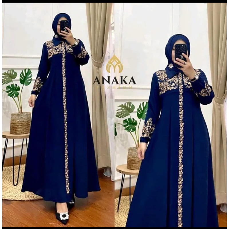 Gamis Renata Bordir Label Anisa colection