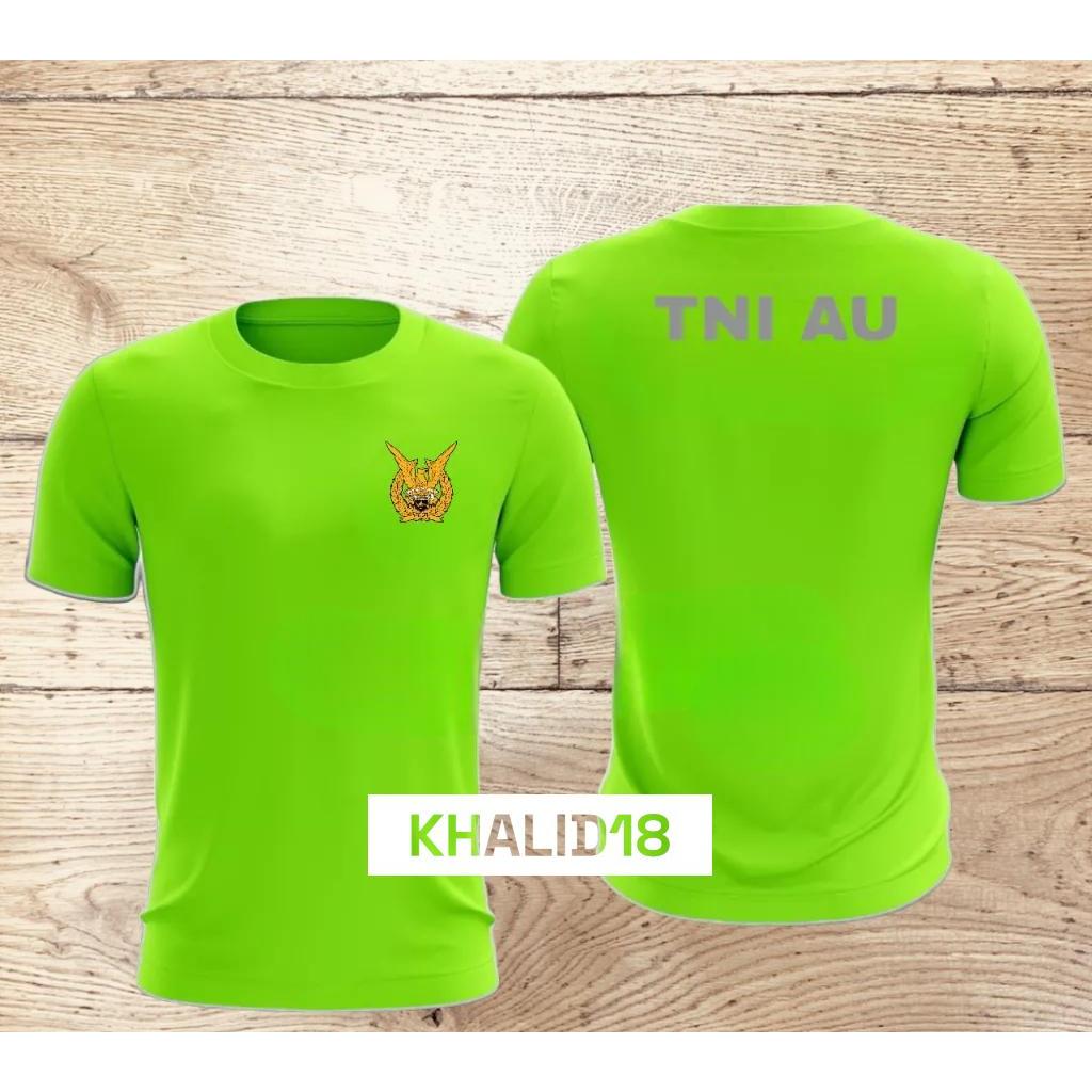 Kaos jersey olahraga TNI AU kaos jersey olahraga HIJAU STABILO DRYFIT PREMIUM(BAHAN ADEM)