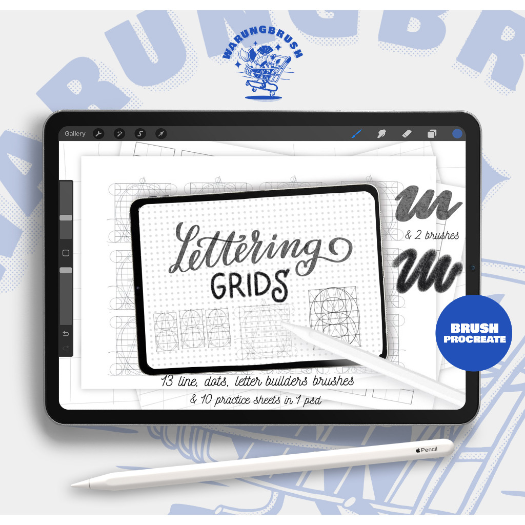 Procreate Lettering Grids Set BP00444