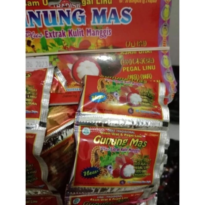 kapsul asam urat GUNUNG  MAS original