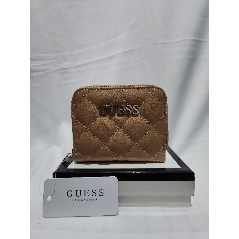 Dompet Lipat Kecil beige Guess