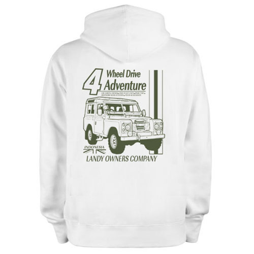 Land Rover Club - LANDY OWNERS COMPANY Hoodie Bahan Katun Fleece | Jaket Hoodie Jumper & Ritsleting 