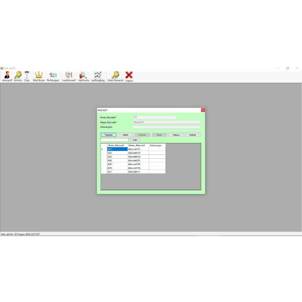 Source Code SPK Metode VIKOR VB.Net