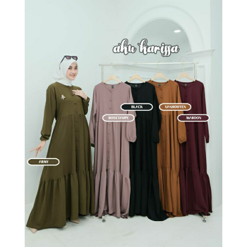 marcella dress ORI aku karissa, dress aku karissa, dress crinkle, gamis crinkle