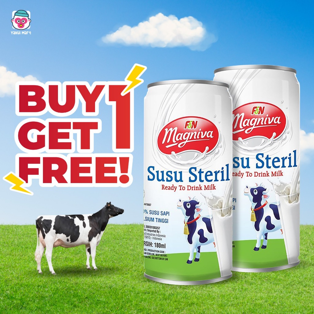 

Buy 1 Get 1 Susu Steril Magniva 100% Susu Sapi Murni Berkalsium Tinggi Ready To Drink