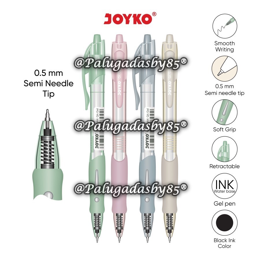 

(1 Biji) GROSIR Bolpen JOYKO GP-265AN Q4 Pastel 0.5 Gel Pen Black / Pulpen Pena Joyko GP-265AN Q4 Gel 0.5 mm / Gel pen Joyko GP-265 AN / Gelpen Joyko GP 265 AN