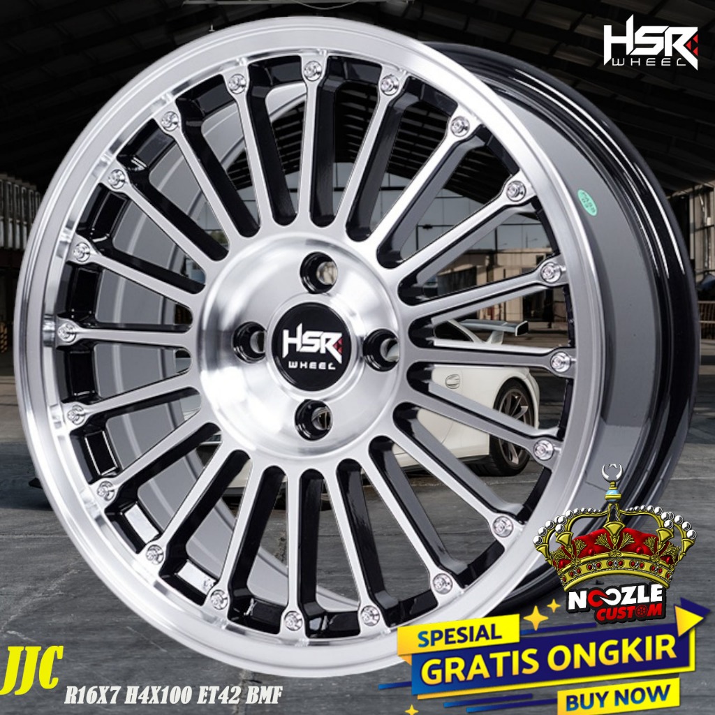 Velg Mobil Datsun Agya Jazz HSR Ring 16 Pelek Racing HSR Terbaru Ring 16 Baut 4