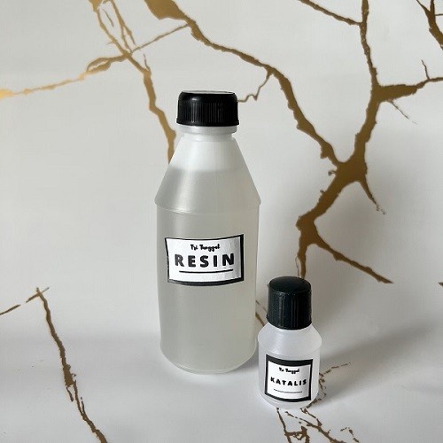 Jual Resin Ukuran 100ml 100gr Polyester Type 108 Free Katalis Recine Cairan Bening Merah Kerajinan A