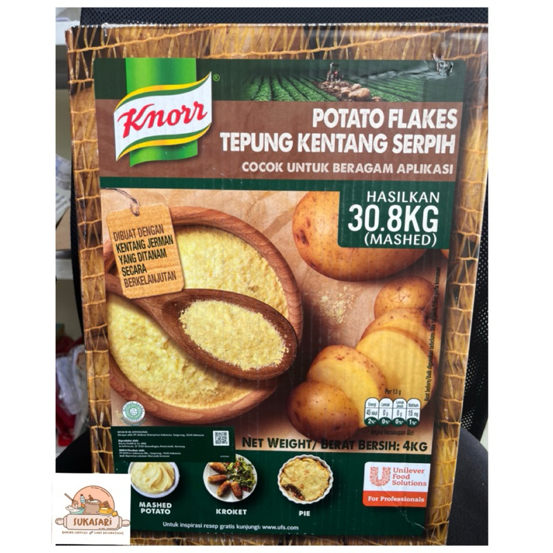 

Knorr Potato Flakes 4Kg Dus Mashed potato Tepung kentang serpih