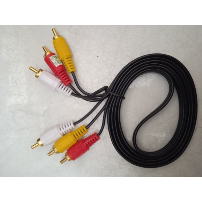 Kabel Rca AV Audio Video 3 ke 3 DVD ke TV - 3M