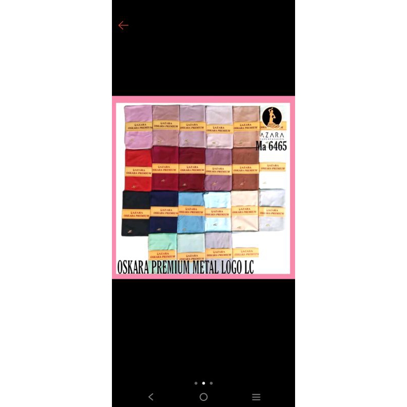 HIJAB OSKARA  PREMIUM POLOS  PLAT LOGO