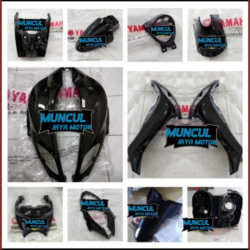 Paket Full Set Body Halus Fino Fi 125 Hitam Glossy Original Yamaha (13pcs) YGP