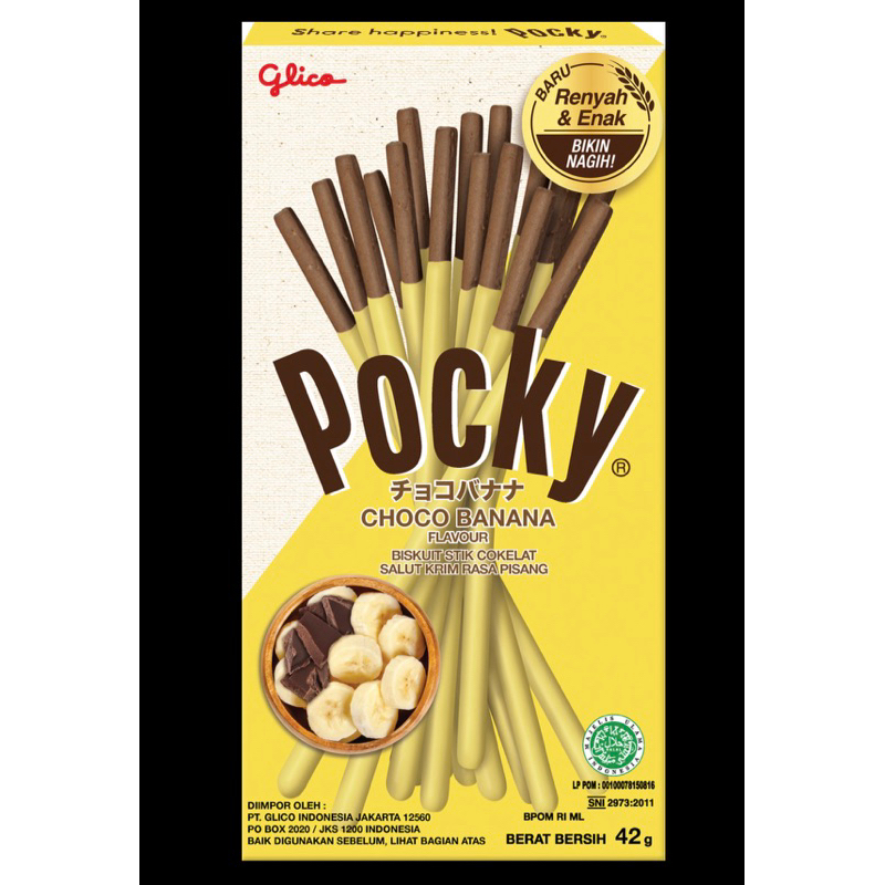 

Glico Pocky Biskuit Stick Banana 42gram